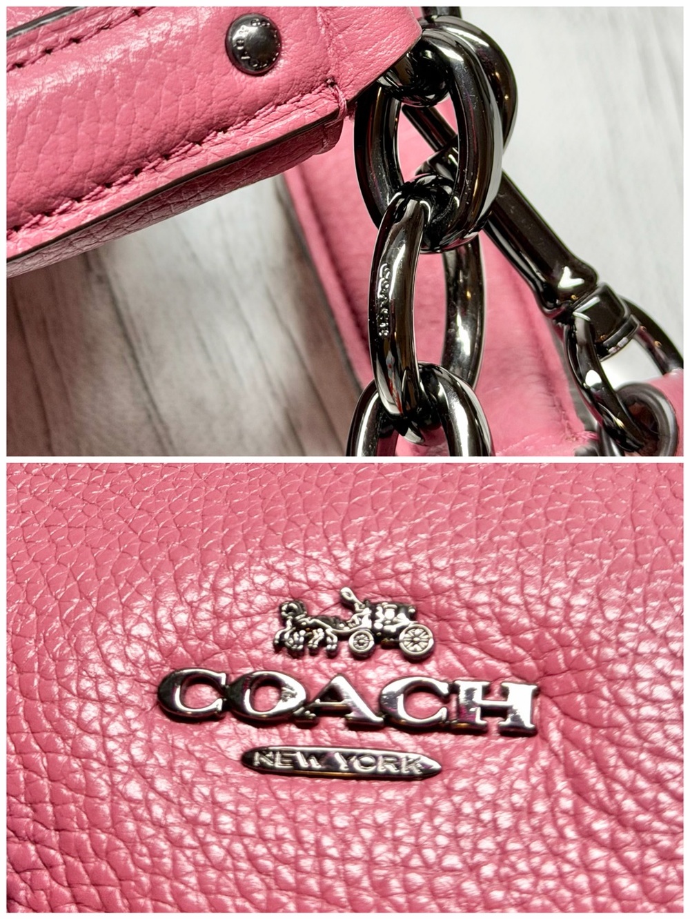 PRE LOVED COACH Chelsea Hobo Crossbody Shoulder Bag Pebble Leather - Picture 8 of 13